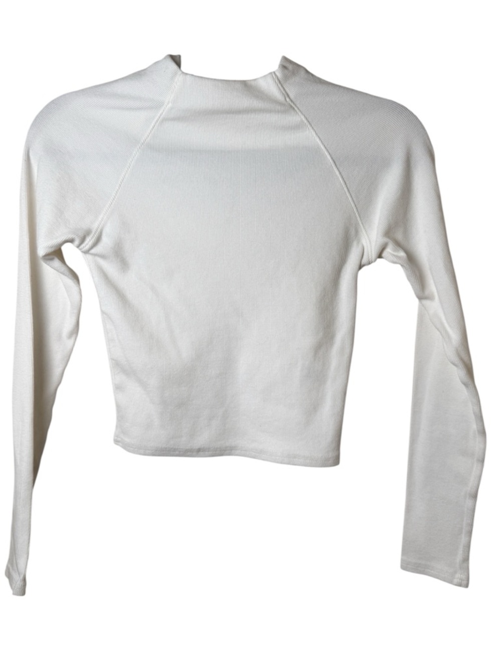 Final Touch Small White Long-Sleeve Crewneck Top